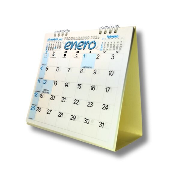 Programador Calendario Escritorio 17 X 17 Cm  2026