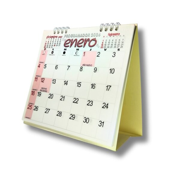 Programador Calendario Escritorio 17 X 17 Cm  2026