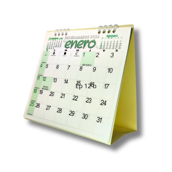 Programador Calendario Escritorio 17 X 17 Cm  2026