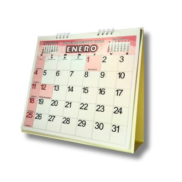 Programador Calendario Escritorio 22 X 20 Cm  2026