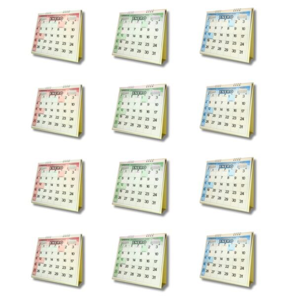 Programador Calendario Escritorio 22 X 20 Cm  2026