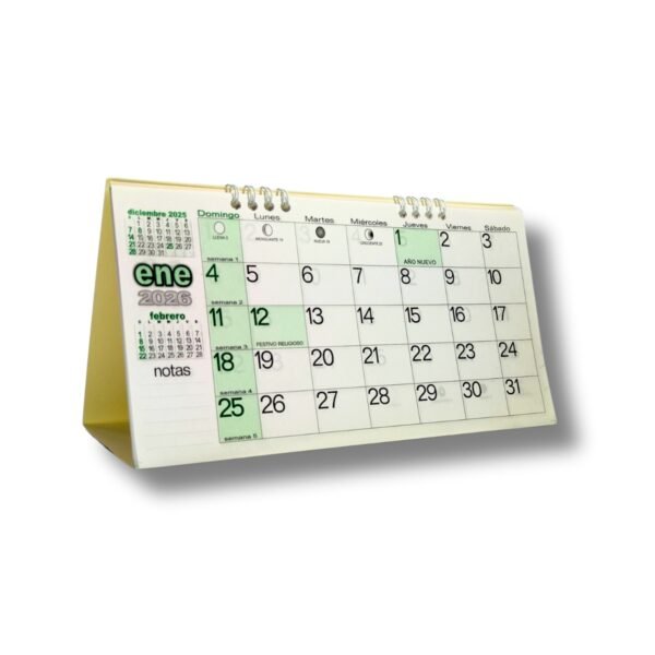 Programador Calendario Escritorio 12 X 23 Cm  2026