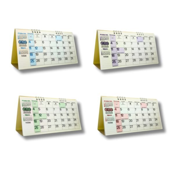 Programador Calendario Escritorio 12 X 23 Cm  2026