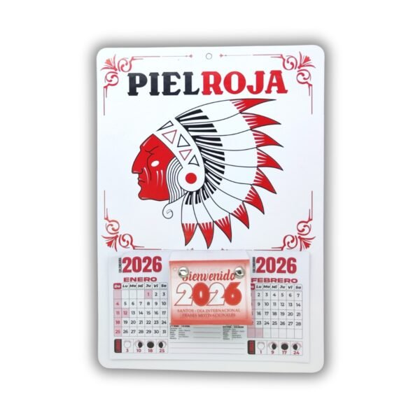 Taco Diario Piel Roja Pared 1/4  25 X 35 Cm  2026