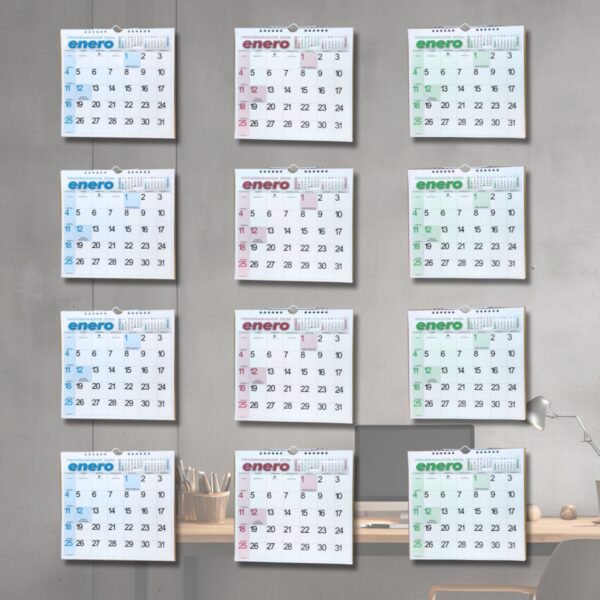 Programador Calendario Pared  23 X 25 Cm  2026