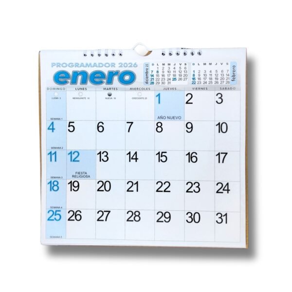 Programador Calendario Pared  23 X 25 Cm  2026