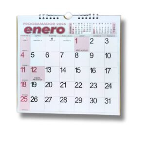 Programador Calendario Pared  23 X 25 Cm  2026