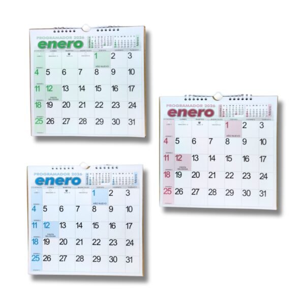 Programador Calendario Pared  23 X 25 Cm  2026