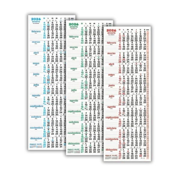 Calendario Notas Afiche Pared TheBigDay 100x35 X3 2026