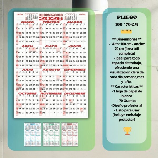 Programador Afiche Pared Pliego 100x70 X3 2026