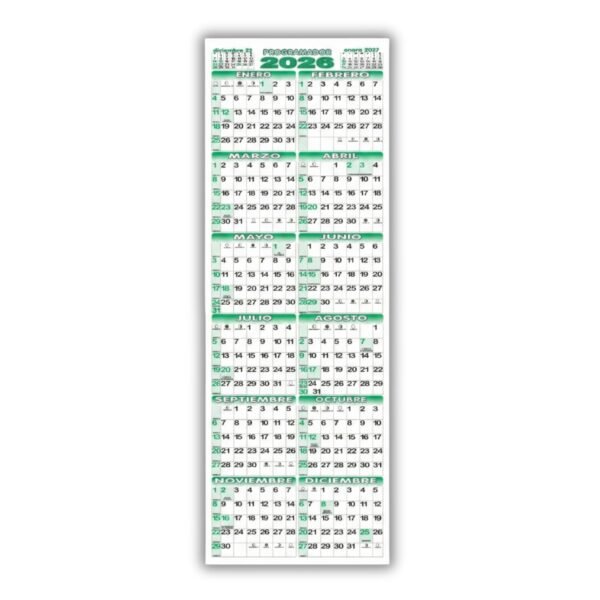 VD Calendario Programador Afiche Pared TheBigDay 100x35 X3